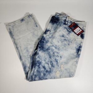 Denim House Jeans Men W44 x L32 Lightwash Acid CWV-0604 Distressed New with Tags